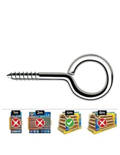 Hembrilla Cerrada Acero Zincado 3.5x60mm 250 Unidades CELO