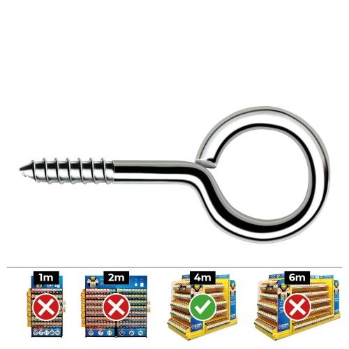 Hembrilla Cerrada Acero Zincado 3.5x60mm 250 Unidades CELO