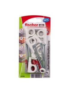 Hembrilla Cerrada Acero 8x40mm Easyhook 6 Unidades Fischer