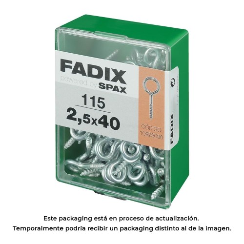 Hembrilla Cerrada Acero Cincado 2.5x40mm 115 Unidades FADIX