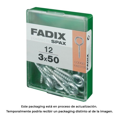 Hembrilla Cerrada Acero Cincado 3.0x50mm Caja 12 Unidades FADIX