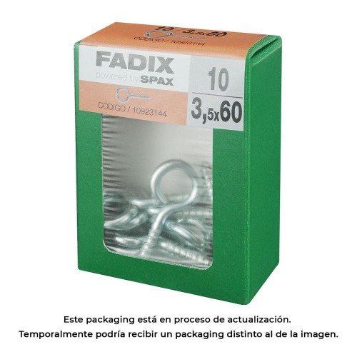 Hembrilla Cerrada Acero Cincado 3.5x60mm 10 Unidades FADIX