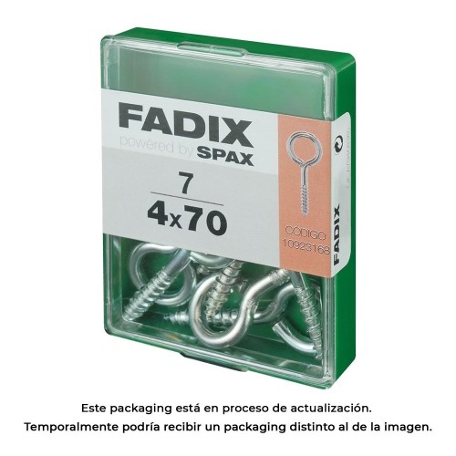 Hembrilla Cerrada Acero Cincado 4.0x70mm Caja 7 Unidades FADIX