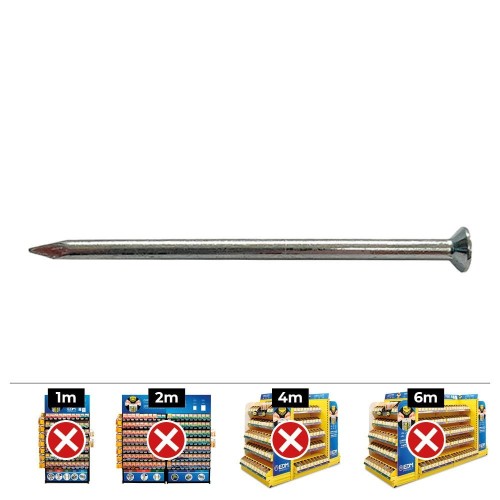 Puntas Acero Zincado 2.5x40mm 500 Unidades CELO