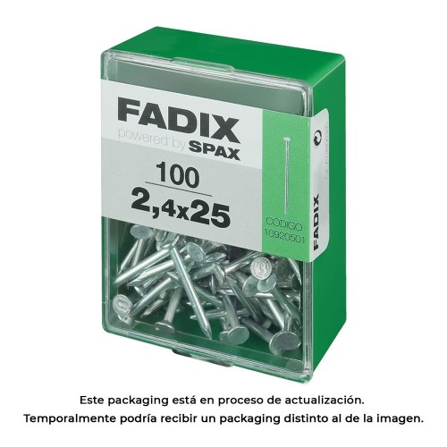 Clavo Acero 2.4x25mm Caja 100 Unidades FADIX
