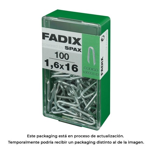 Grampillones Acero Zincado 1.6x16mm 100 Unidades FADIX