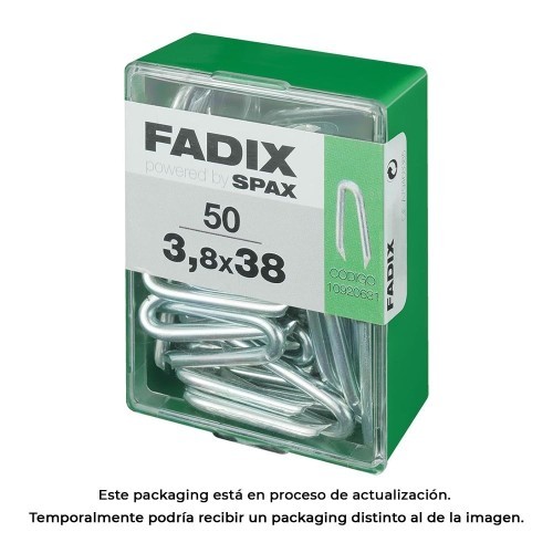 Grampillones Acero Zincado 3.8x38mm 50Unidades FADIX