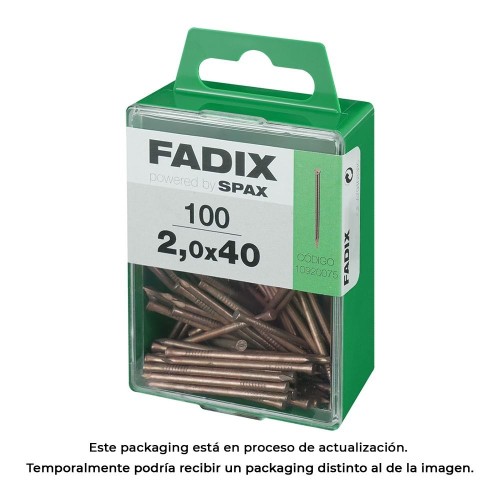 Clavo Acero 2x40mm 100 Unidades Rodapié FADIX