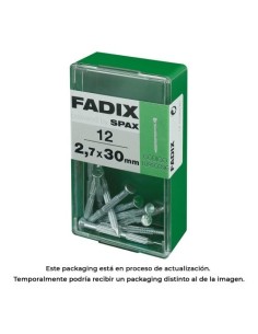 Clavo Acero 2.7x30mm Estriado Caja 12 Unidades FADIX