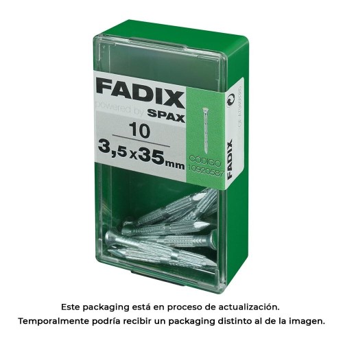 Clavo Estriado Acero 3.5x35mm Caja 10 Unidades FADIX