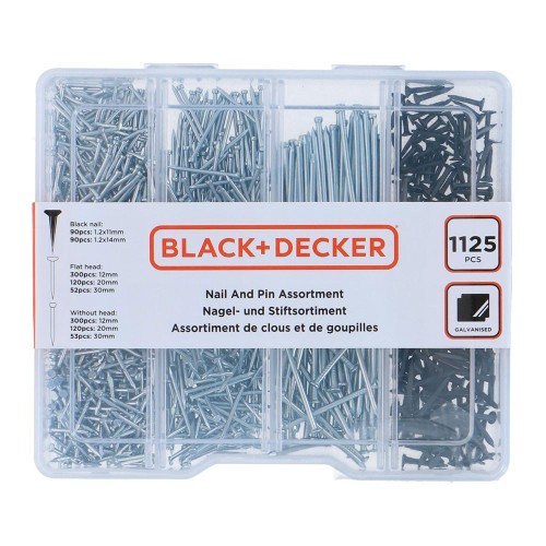Clavos Surtido 1125 Unidades BLACK+DECKER