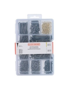 Surtido De Clavos Acero 975Piezas Black+Decker