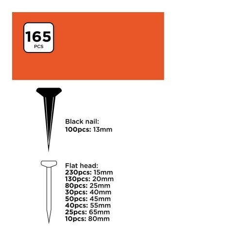 Surtido De Clavos Acero 975Piezas Black+Decker Surtido De Clavos Acero 975Piezas Black+Decker