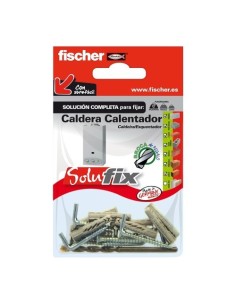 Kit Fijación Caldera Calentador 4TacosUx8x50mm 4Alcayatas5.5x70mm 1Broca8x120mm Fischer