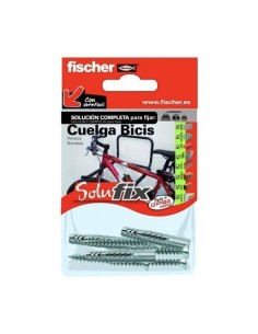 Kit Fijación Ganchos Bicicleta 4Tacos8x40mm 4Tornillos6x70mm Solufix Fischer