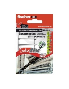 Kit Fijación Estanterías 8TacosUX8x50mm 8Tornillos5x60mm 8ArandelasM5 1Broca8mm Fischer