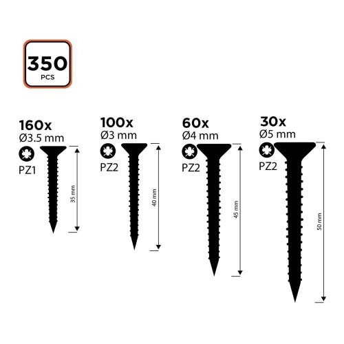 Tornillos Para Madera Acero Surtido BLACK+DECKER