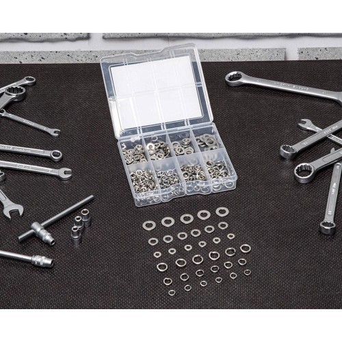 Surtido Arandelas Planas Seguridad Negro Plata 120Unidades BLACK+DECKER