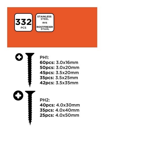 Tornillos Para Madera Cabeza Philips Surtido BLACK+DECKER