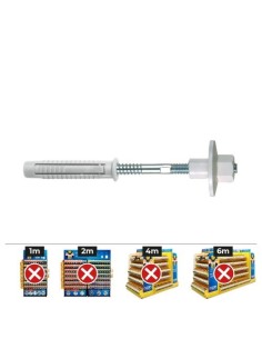 Fijación Lavabo Tuerca Nylon 10x120mm Bolsa 2 Unidades CELO