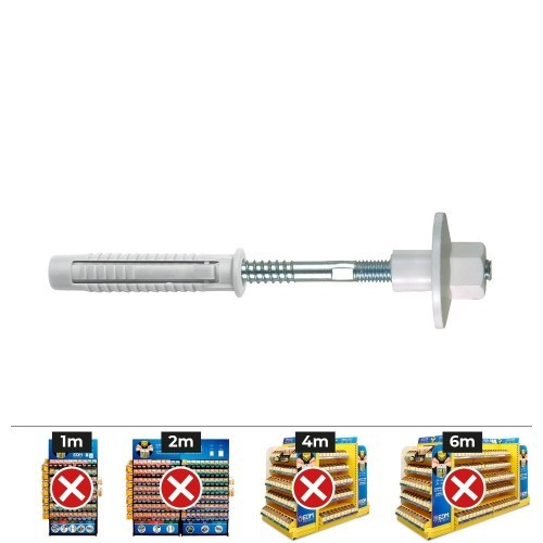 Fijación Lavabo Tuerca Nylon 10x120mm Bolsa 2 Unidades CELO