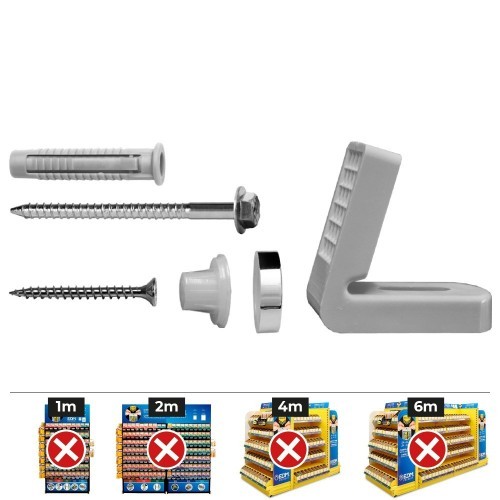 Fijación Horizontal WC Nylon Pack2 CELO