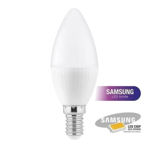 Bombilla LED Chip Samsung Vela Matel E14 8W 800lm - 1 Bombilla LED Chip Samsung Vela Matel E14 8W 800lm - 1
