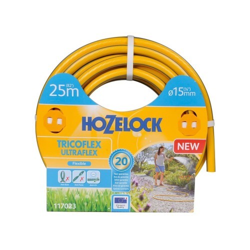 Manguera PVC 25m 15mm Flexible Antidoblez UV Resistente HozeLock