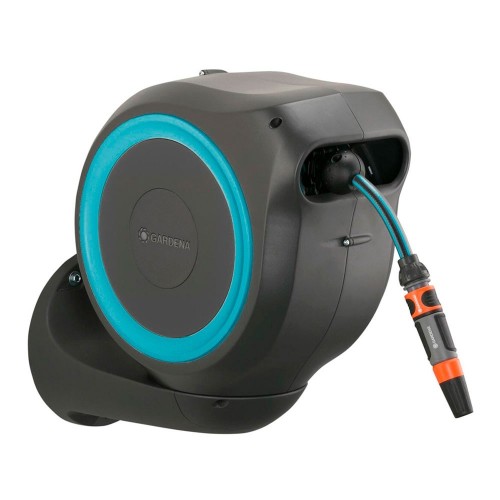 Portamangueras Automático 15m Azul Turquesa Accesorios Incluidos Gardena