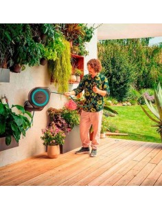 Portamangueras Automático 15m Azul Turquesa Accesorios Incluidos Gardena 2