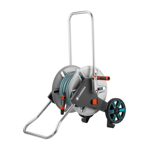 Carro Portamanguera Metal 25m Ø15mm Soporte Ajustable Gardena