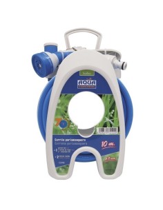Carro Porta Manguera PVC 10m Ø8mm Pistola 7 Riegos Aqua Control