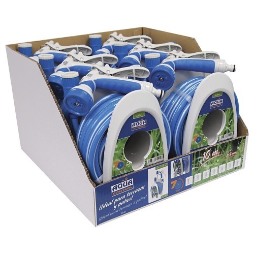 Carro Porta Manguera PVC 10m Ø8mm Pistola 7 Riegos Aqua Control Carro Porta Manguera PVC 10m Ø8mm Pistola 7 Riegos Aqua Control