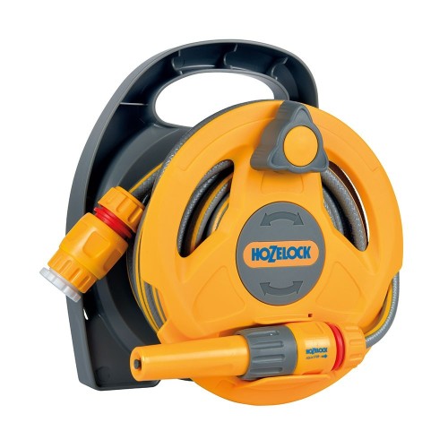 Carrete Para Manguera Plástico 10m Con Accesorios Gris HOZELOCK