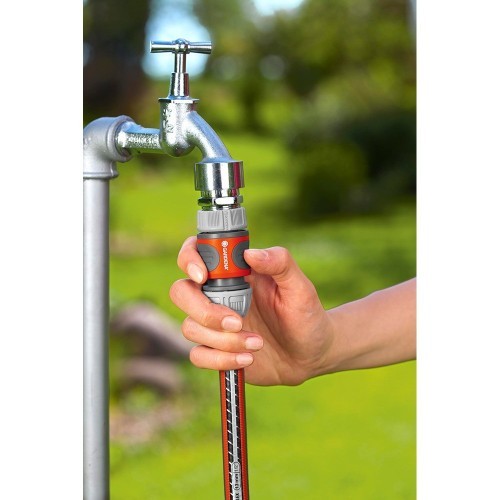 Conector Rápido Agua Polipropileno 19mm Gris Naranja AntiUV AntiAlgas Gardena Conector Rápido Agua Polipropileno 19mm Gris Naranja AntiUV AntiAlgas Gardena