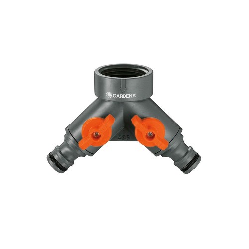Distribuidor Doble Polipropileno 21mm 26.5mm 33.3mm Gris Naranja GARDENA