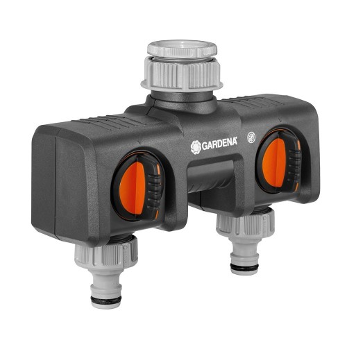 Distribuidor Agua Polipropileno 2 Vías Adaptador 21mm 26.5mm 33.3mm Gardena