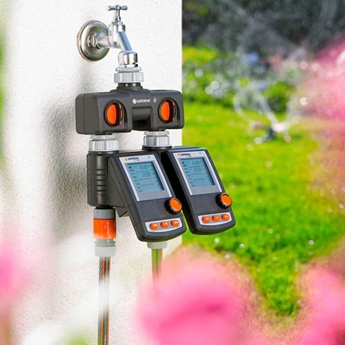 Distribuidor Agua Polipropileno 2 Vías Adaptador 21mm 26.5mm 33.3mm Gardena Distribuidor Agua Polipropileno 2 Vías Adaptador 21mm 26.5mm 33.3mm Gardena