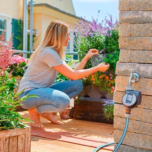 Programador De Riego Digital Polipropileno Duración1seg-99min Panel Desmontable Gardena