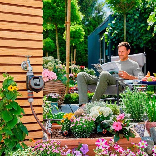 Programador De Riego Digital Polipropileno Duración1seg-99min Panel Desmontable Gardena