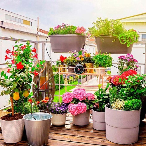 Kit Riego Por Goteo Con Bomba Solar 20m 20 Goteros 0.5l/h Gardena