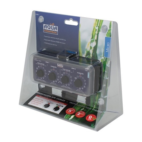 Programador Riego Doble Salida Duración120min PilasAA Presión6Bar Aqua Control Programador Riego Doble Salida Duración120min PilasAA Presión6Bar Aqua Control