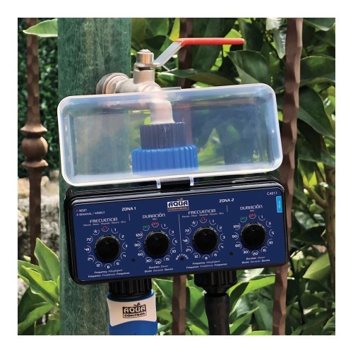 Programador Riego Doble Salida Duración120min PilasAA Presión6Bar Aqua Control Programador Riego Doble Salida Duración120min PilasAA Presión6Bar Aqua Control