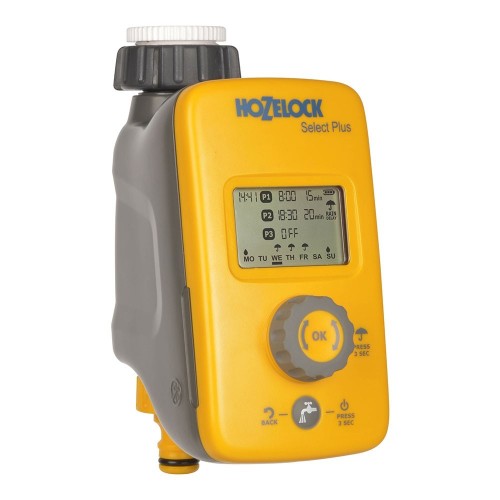 Programador Riego Automático Pantalla LCD 2 Salidas Agua HOZELOCK