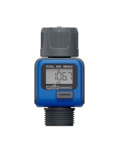 Caudalímetro Digital Conexión RH 3/4Pulgadas LCD Filtro Metálico Aqua Control