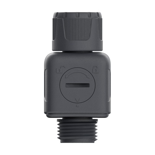 Caudalímetro Digital Conexión RH 3/4Pulgadas LCD Filtro Metálico Aqua Control