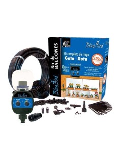 Kit Riego Por Goteo Polietileno 25m 16mm Con Programador Azul Blue Bird-Altadex