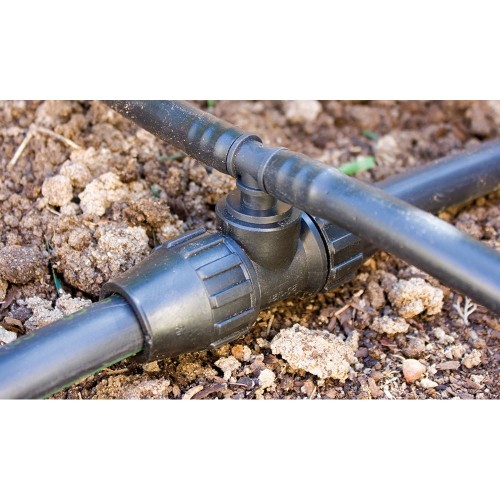 Conector T Mixto Plástico Tubo16mm Rosca1/2Pulg Bolsa 3Unidades Aqua Control