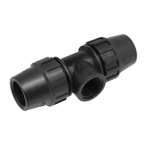 Conector T Polietileno Rosca Hembra 32mm Anti UV Aqua Control