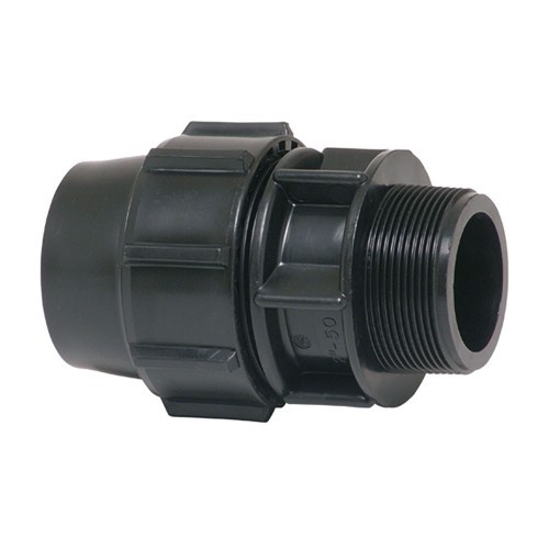 Conector Mixto Polipropileno 20mmx1/2Pulgada Rosca Macho PLASSON
